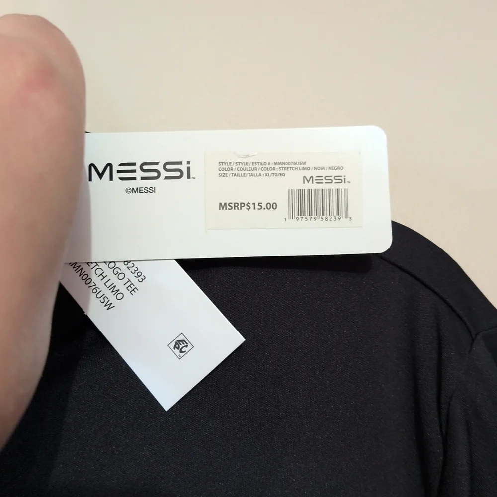 Messi black athletic shirt, Size XL - Picture 3 of 7